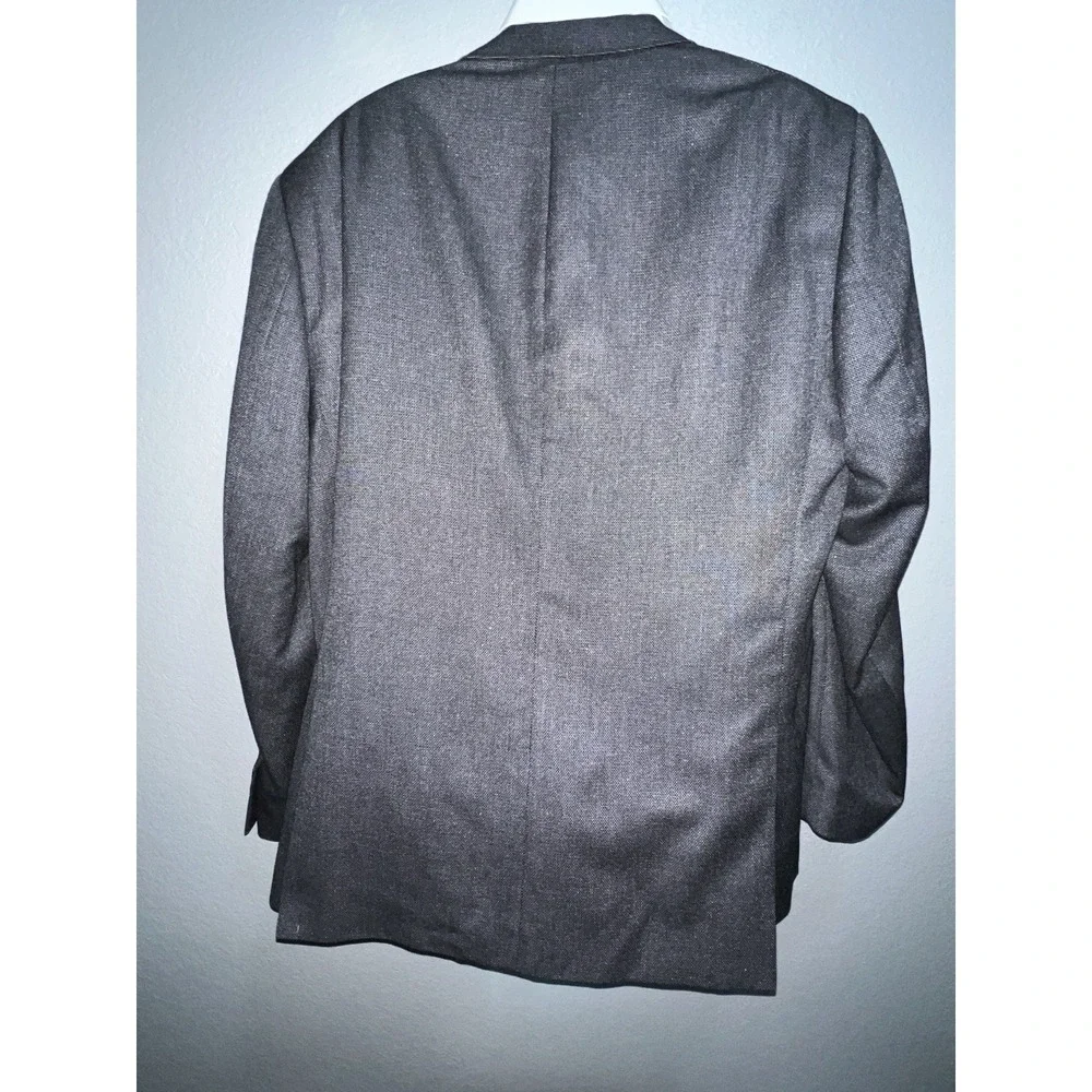 Brioni Mens 52L Gray Two Button Sports Blazer Jacket Italy Business Bianco Dress